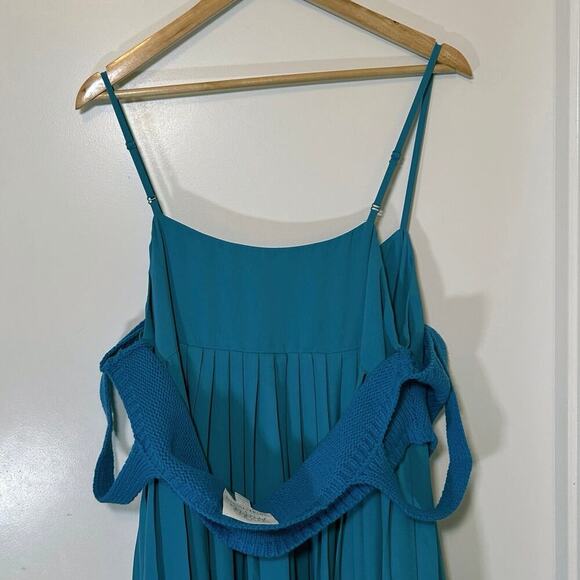 Mare Mare x Anthropologie NWOT Blue Pleated Maxi Dress SZ L - Picture 6 of 7
